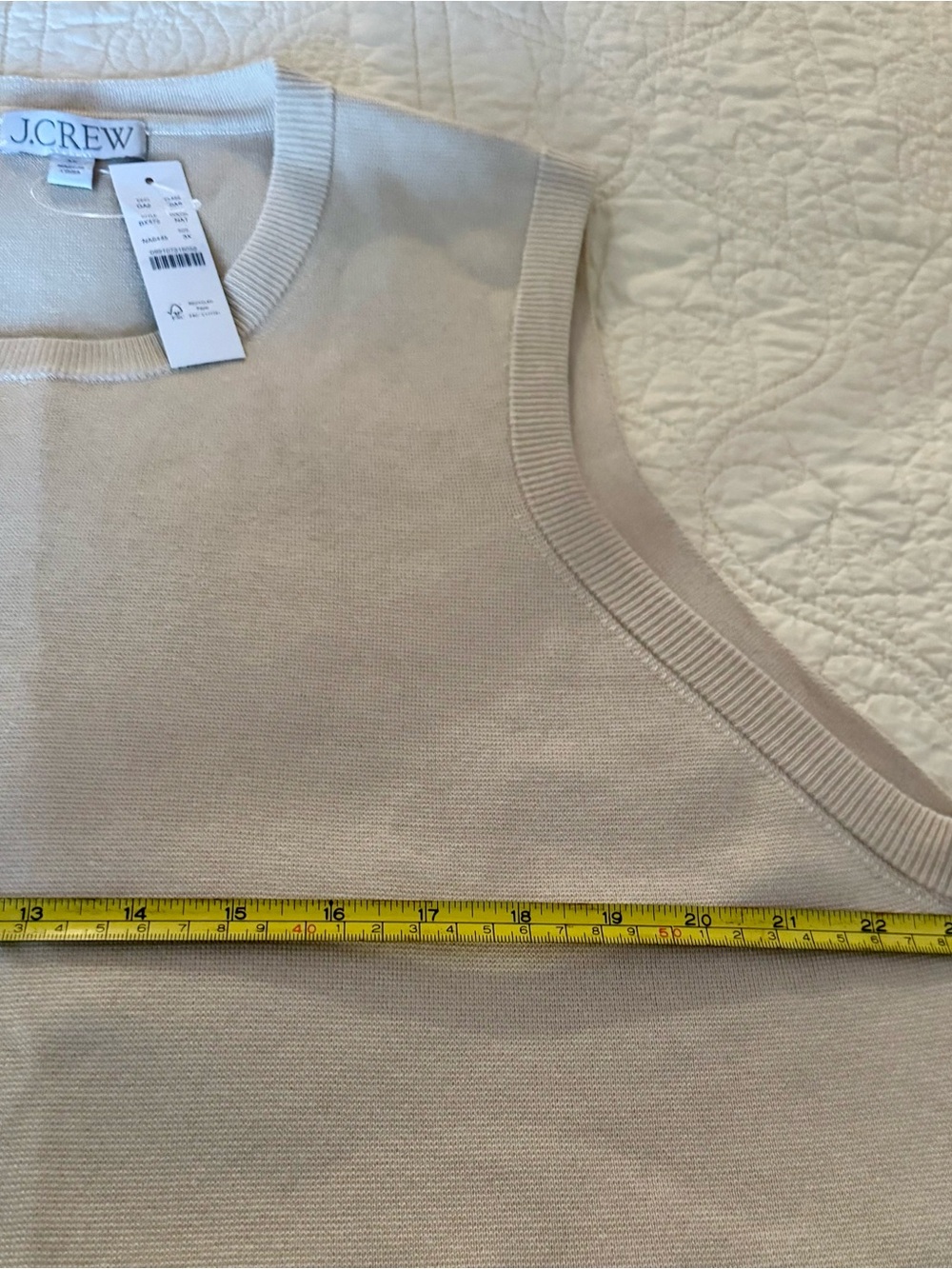 NWT J. Crew Sleeveless Knit Shell Lyocell Blend color “Natural” Size 3X - Picture 5 of 8